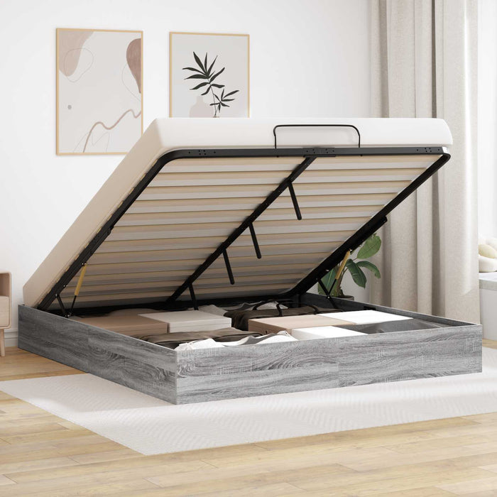 Cadru de pat otoman Gri Sonoma 193 x 120 x 25 cm PAL - WALTI WALTI