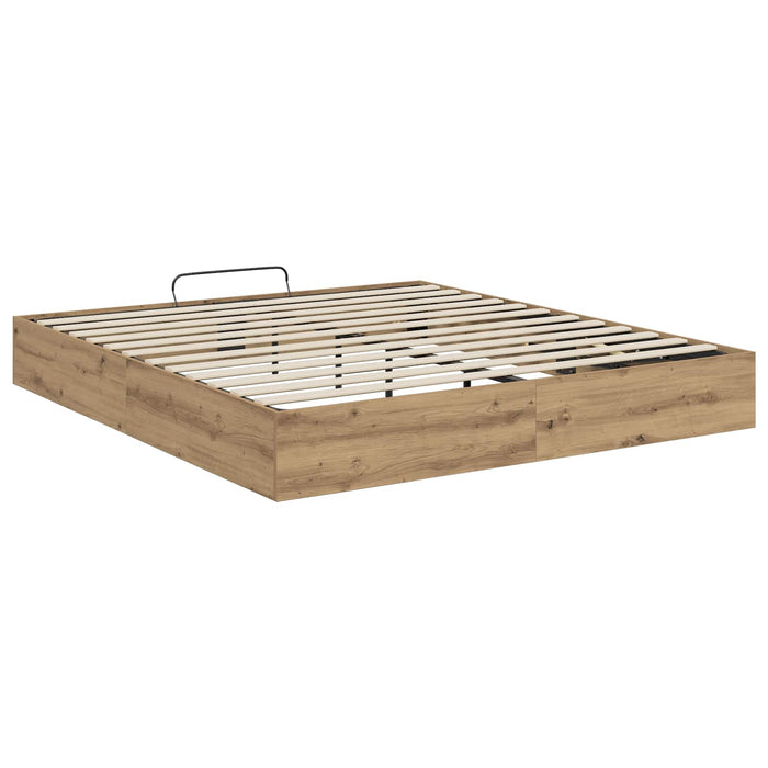 Cadru de pat otoman Stejar artizanal 193 x 120 x 25 cm PAL - WALTI WALTI