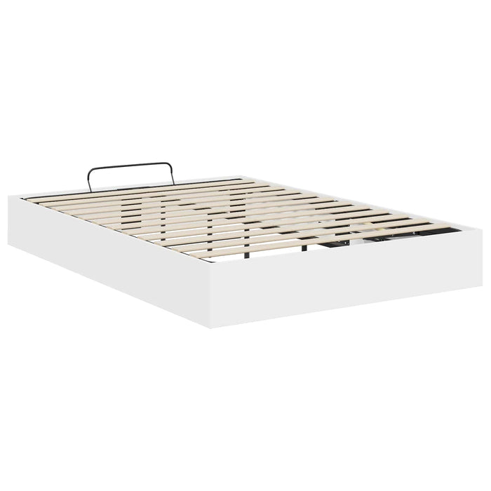 Cadru de pat otoman cu depozitare Alb 193 x 120 x 25 cm PAL - WALTI WALTI