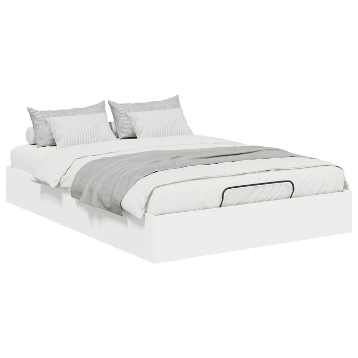 Cadru de pat otoman cu depozitare Alb 193 x 120 x 25 cm PAL - WALTI WALTI
