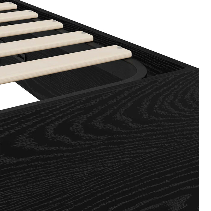 Cadru de pat otoman Stejar Negru 193 x 120 x 25 cm PAL - WALTI WALTI
