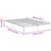 Cadru de pat otoman Gri din beton 193 x 120 x 25 cm - WALTI WALTI