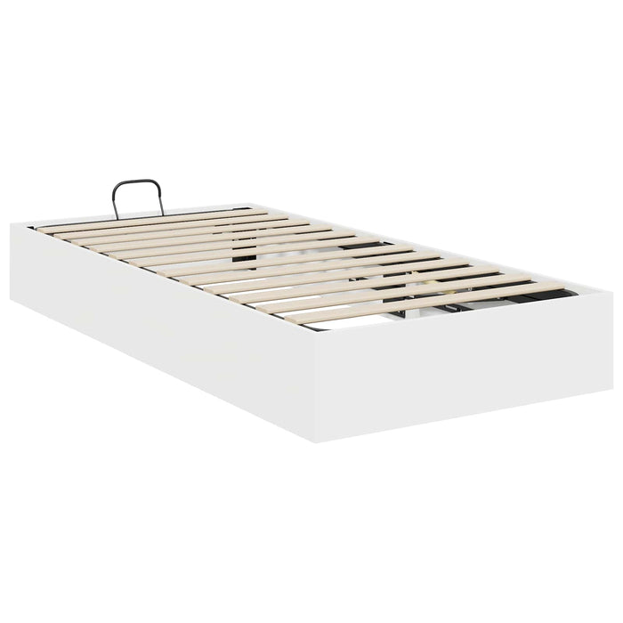 Cadru de pat otoman cu depozitare Alb 193 x 120 x 25 cm PAL - WALTI WALTI