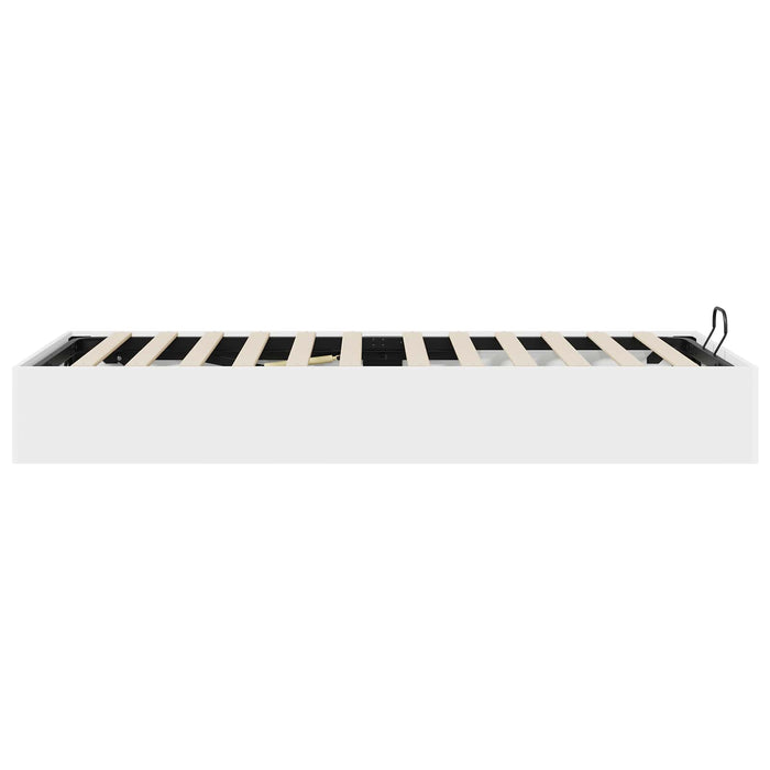 Cadru de pat otoman cu depozitare Alb 193 x 120 x 25 cm PAL - WALTI WALTI