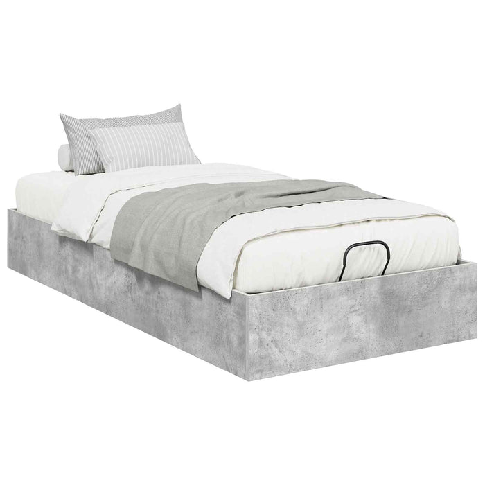 Cadru de pat otoman Gri din beton 193 x 120 x 25 cm - WALTI WALTI
