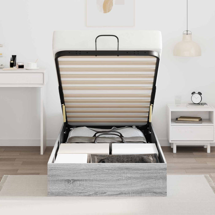 Cadru de pat otoman Gri Sonoma 193 x 120 x 25 cm PAL - WALTI WALTI