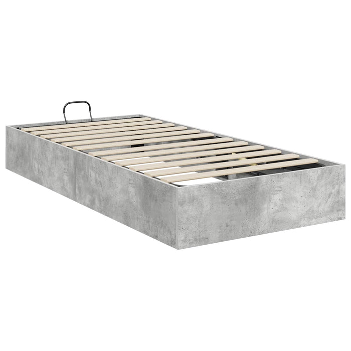 Cadru de pat otoman Gri din beton 193 x 120 x 25 cm - WALTI WALTI