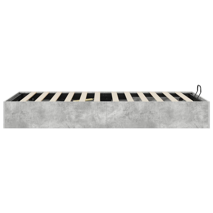 Cadru de pat otoman Gri din beton 193 x 120 x 25 cm - WALTI WALTI