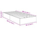 Cadru de pat otoman Gri din beton 193 x 120 x 25 cm - WALTI WALTI