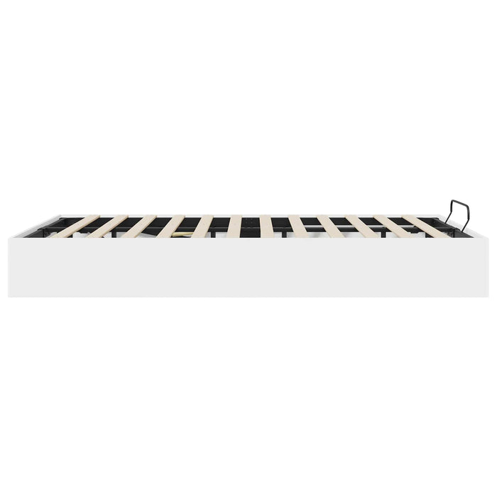 Cadru de pat otoman cu depozitare Alb 193 x 120 x 25 cm PAL - WALTI WALTI