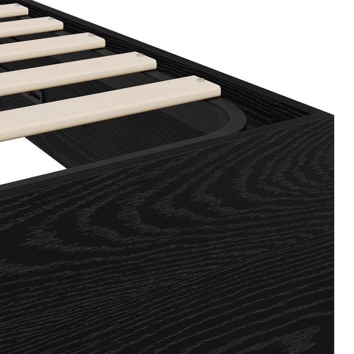 Cadru de pat otoman Stejar Negru 193 x 120 x 25 cm PAL - WALTI WALTI