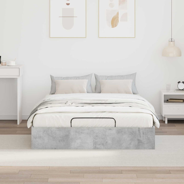 Cadru de pat otoman Gri din beton 193 x 120 x 25 cm - WALTI WALTI