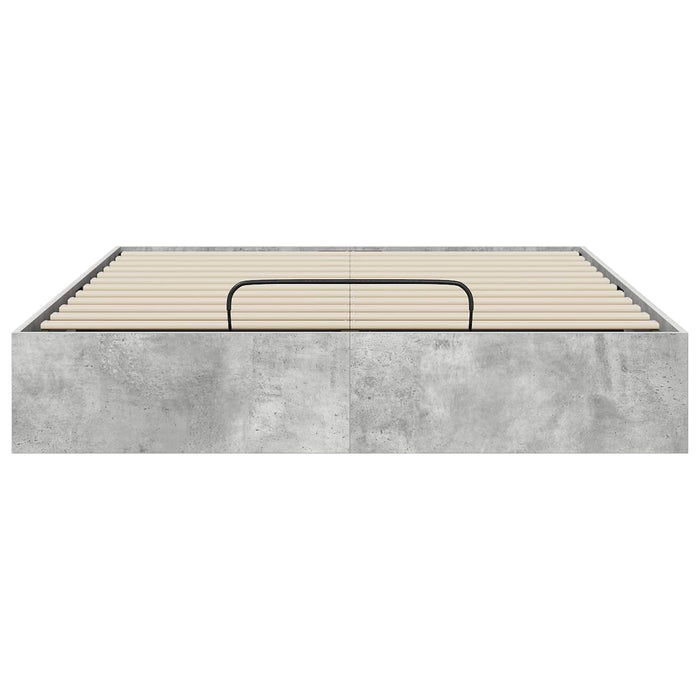 Cadru de pat otoman Gri din beton 193 x 120 x 25 cm - WALTI WALTI