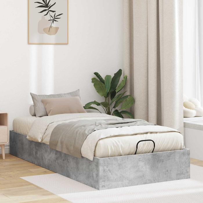 Cadru de pat otoman Gri din beton 193 x 75,5 x 25 cm - WALTI WALTI