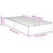 Cadru de pat otoman Gri din beton 193 x 75,5 x 25 cm - WALTI WALTI