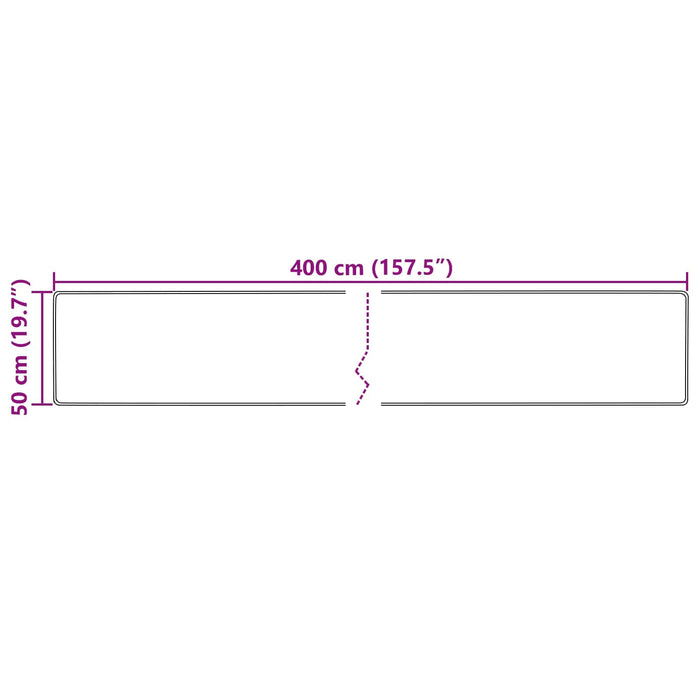 Covor Imprimare Crem 400 x 50 cm Poliester și PVC - WALTI WALTI