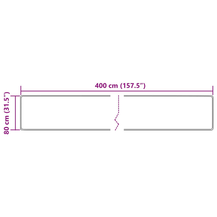 Covor Imprimare Crem 400 x 80 cm Poliester și PVC - WALTI WALTI