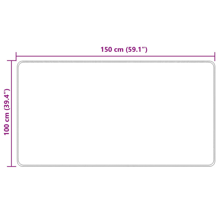 Covor Imprimare Crem 150 x 100 cm Poliester și PVC - WALTI WALTI