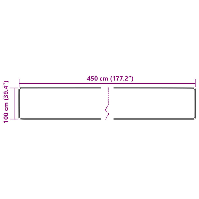 Covor Imprimare Crem 450 x 100 cm Poliester și PVC - WALTI WALTI