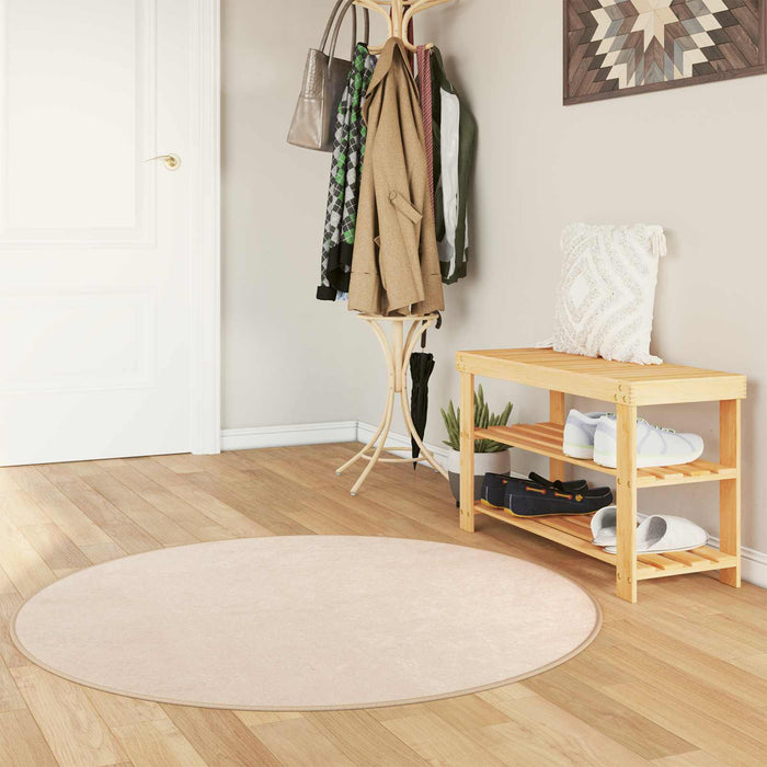 Covor Imprimare Crem Ø 120 cm Poliester și PVC - WALTI WALTI