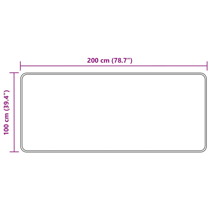 Covor Runner MARSA Verde Pădure 200 x 100 cm Poliester și PVC - WALTI WALTI