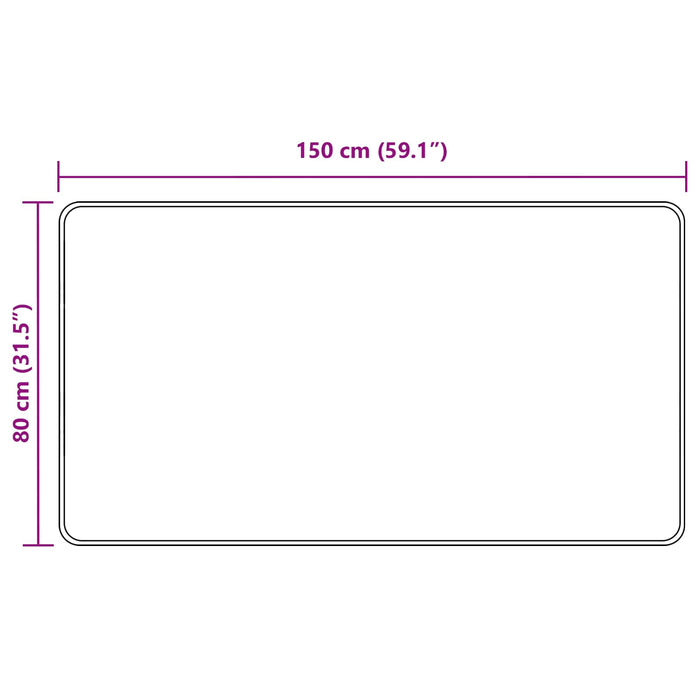 Covor Runner MARSA Gri 150 x 80 cm Poliester și PVC - WALTI WALTI