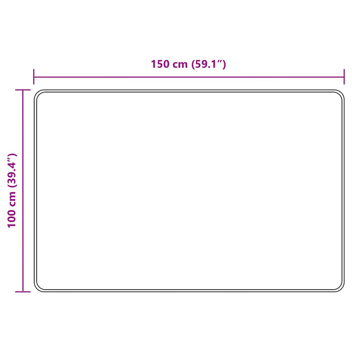 Covor Runner MARSA Gri 150 x 100 cm Poliester și PVC - WALTI WALTI
