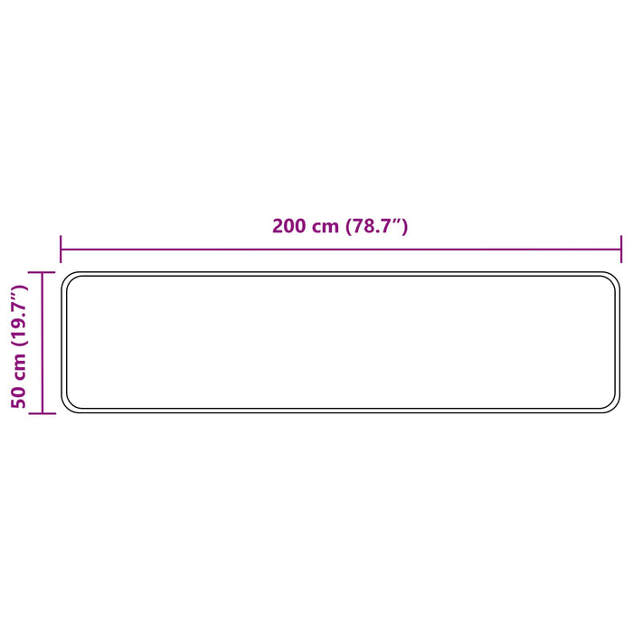 Covor Runner MARSA Negru 50 x 200 cm Poliester și PVC - WALTI WALTI