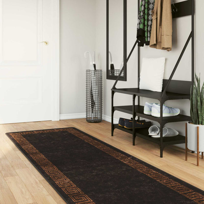 Covor Runner MARSA Negru 80 x 350 cm Poliester și PVC - WALTI WALTI