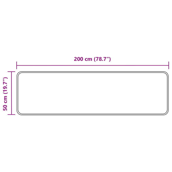 Covor Runner MARSA Alb 50 x 200 cm Poliester și PVC - WALTI WALTI