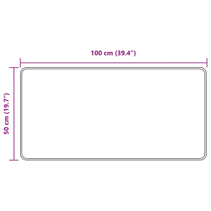 Covor Runner MARSA Gri 50 x 100 cm Poliester și PVC - WALTI WALTI