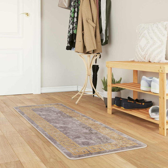 Covor Runner MARSA Gri 50 x 200 cm Poliester și PVC - WALTI WALTI