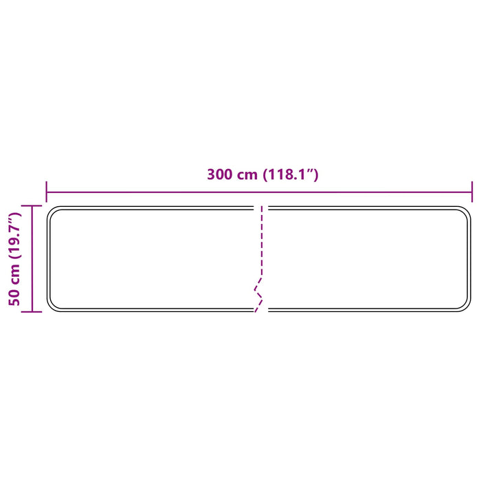 Covor Runner MARSA Gri 50 x 300 cm Poliester și PVC - WALTI WALTI