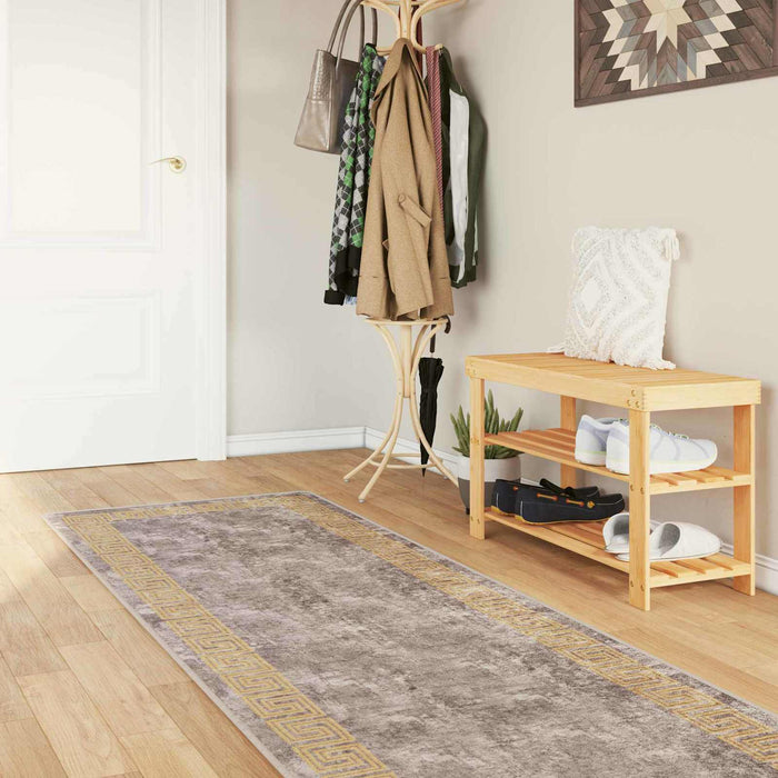 Covor Runner MARSA Gri 80 x 450 cm Poliester și PVC - WALTI WALTI
