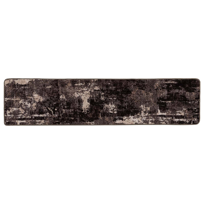 Covor Runner MARSA Negru 80 x 450 cm Poliester și PVC - WALTI WALTI