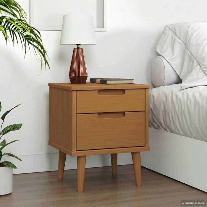 Dulap de noapte Caramel 40 x 35 x 48 cm Lemn masiv de pin - WALTI WALTI