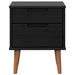 Dulap de noapte Negru 40 x 35 x 48 cm Lemn masiv de pin - WALTI WALTI