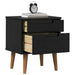 Dulap de noapte Negru 40 x 35 x 48 cm Lemn masiv de pin - WALTI WALTI