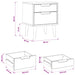 Dulap de noapte Negru 40 x 35 x 48 cm Lemn masiv de pin - WALTI WALTI