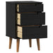 Dulap de noapte Negru 40 x 35 x 65 cm Lemn masiv de pin - WALTI WALTI