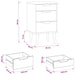 Dulap de noapte Negru 40 x 35 x 65 cm Lemn masiv de pin - WALTI WALTI