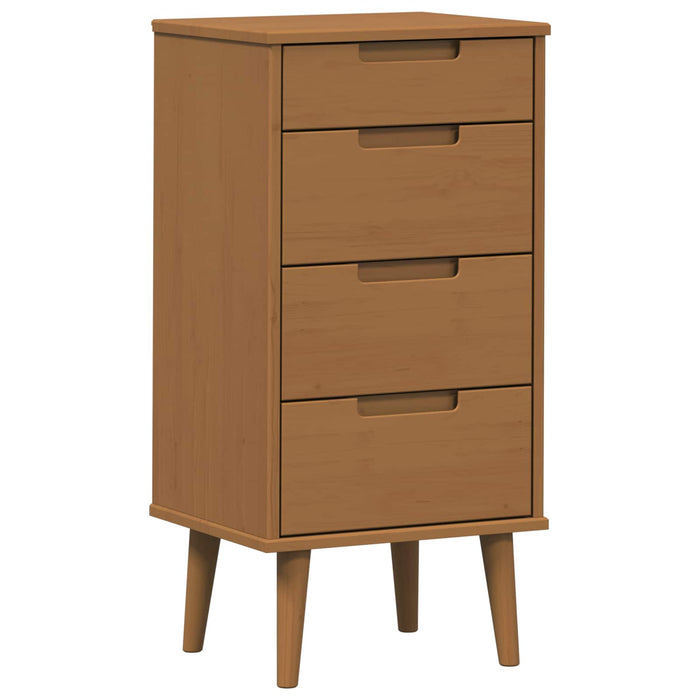 Comodă cu sertare MOLDE Caramel 40 x 35 x 82 cm WALTI