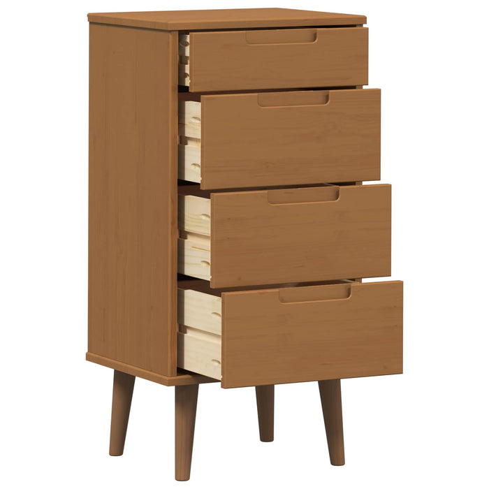 Comodă cu sertare MOLDE Caramel 40 x 35 x 82 cm WALTI