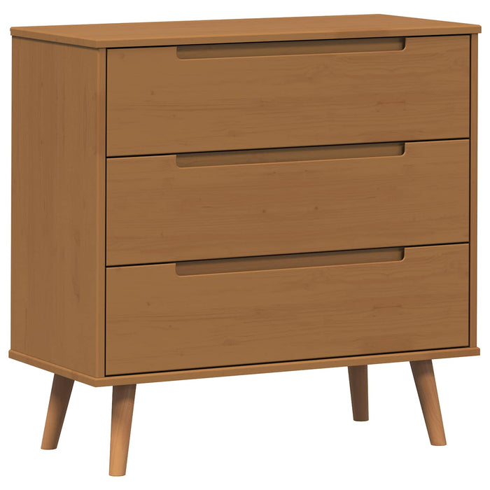 Comodă cu sertare MOLDE Caramel 80 x 40 x 80 cm WALTI