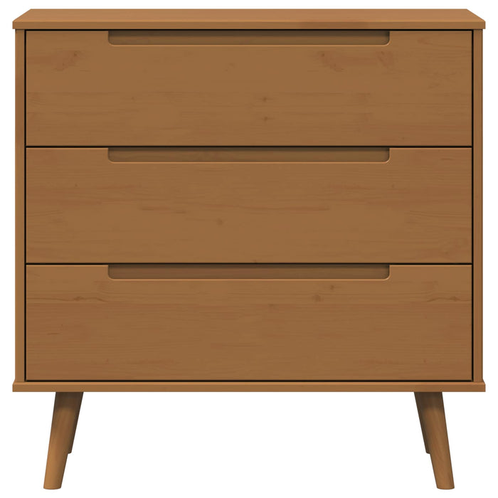 Comodă cu sertare MOLDE Caramel 80 x 40 x 80 cm WALTI