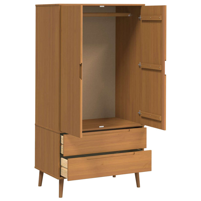Dulap MOLDE Caramel 90 x 55 x 175 cm Lemn masiv de pin WALTI