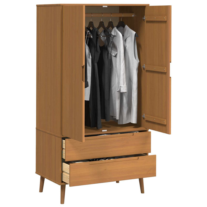 Dulap MOLDE Caramel 90 x 55 x 175 cm Lemn masiv de pin WALTI
