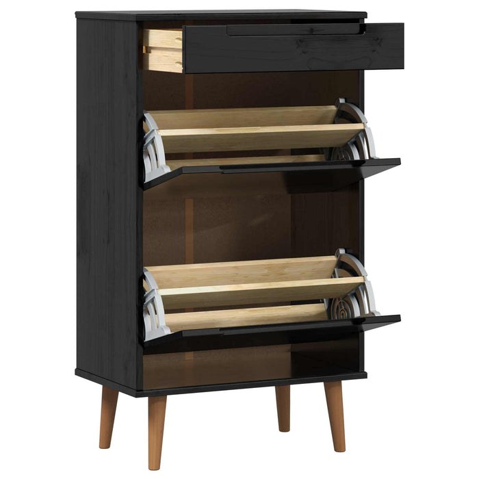 Dulap pentru pantofi MOLDE 59,5 x 35 x 103 cm Lemn masiv de pin WALTI