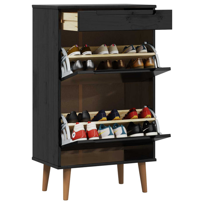 Dulap pentru pantofi MOLDE 59,5 x 35 x 103 cm Lemn masiv de pin WALTI