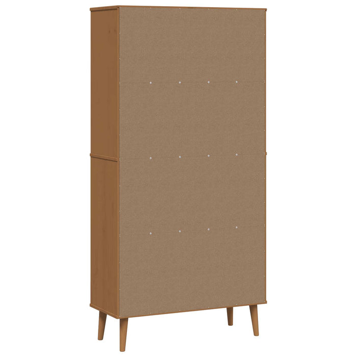 Bibliotecă MOLDE 85 x 35 x 170,5 cm Lemn masiv de pin Caramel WALTI
